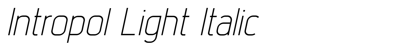 Intropol Light Italic